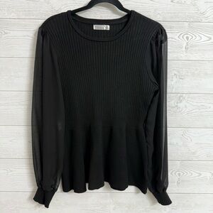 89th & Madison Women’s Black Long Sleeve Sweater. Size M